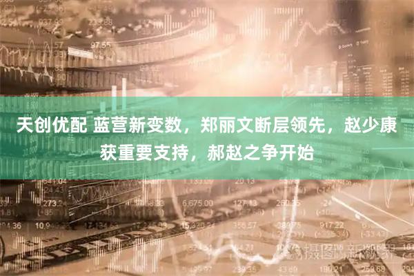 天创优配 蓝营新变数，郑丽文断层领先，赵少康获重要支持，郝赵之争开始